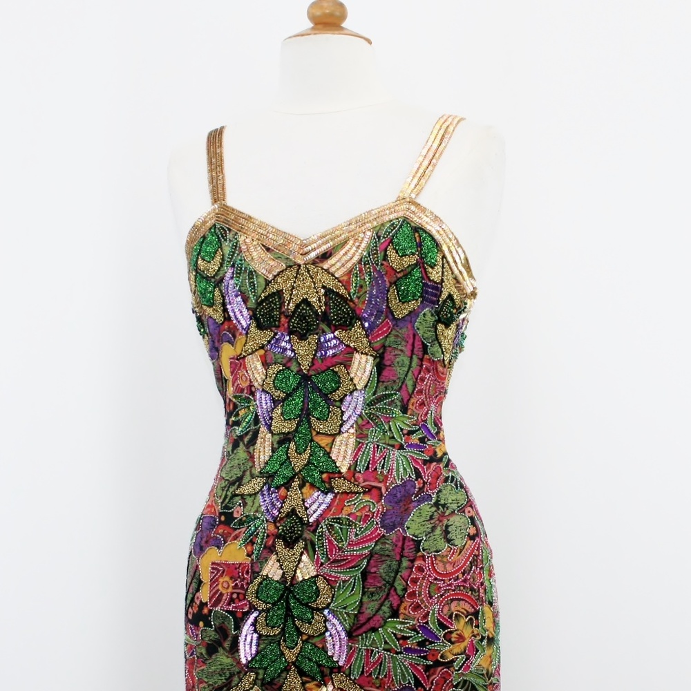 JASDEE Vintage Dress Hand Work Bead & Sequin 5005M